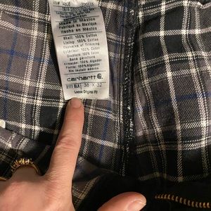 Black pair of insulated 38 by 32 loose original fit carhartt pants